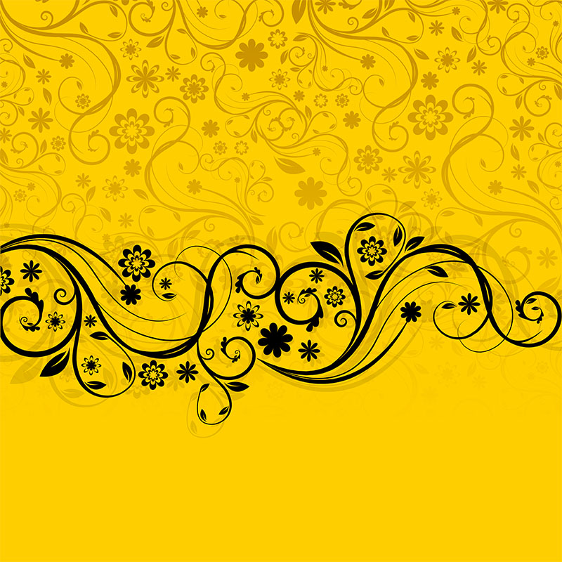 Ταπετσαρία χώρου με Yellow Floral